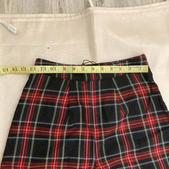 tartan high waisted wide leg pants - Picture 7 of 10
